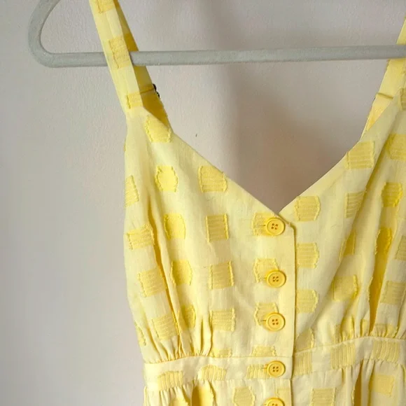 ModCloth | NWT Casual Eyelet Pocket Dress Yellow Anthropologie - Picture 4 of 11